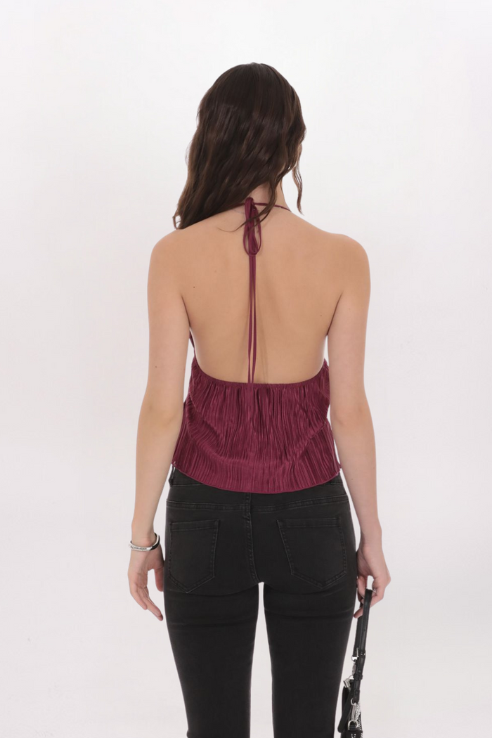 PLEATED BABYDOLL TOP