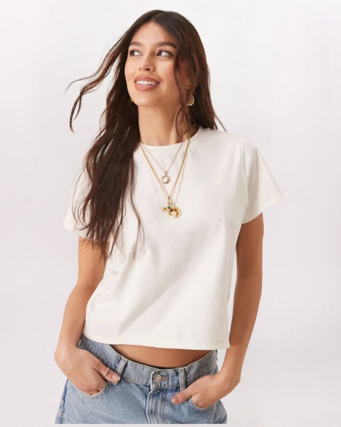 SS EVERYDAY TEE, CLEAN IVORY