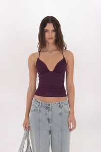 MESH CROSS BACK TOP