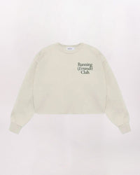 RUNNING CLUB CREW SWEATSHIRT, BONE