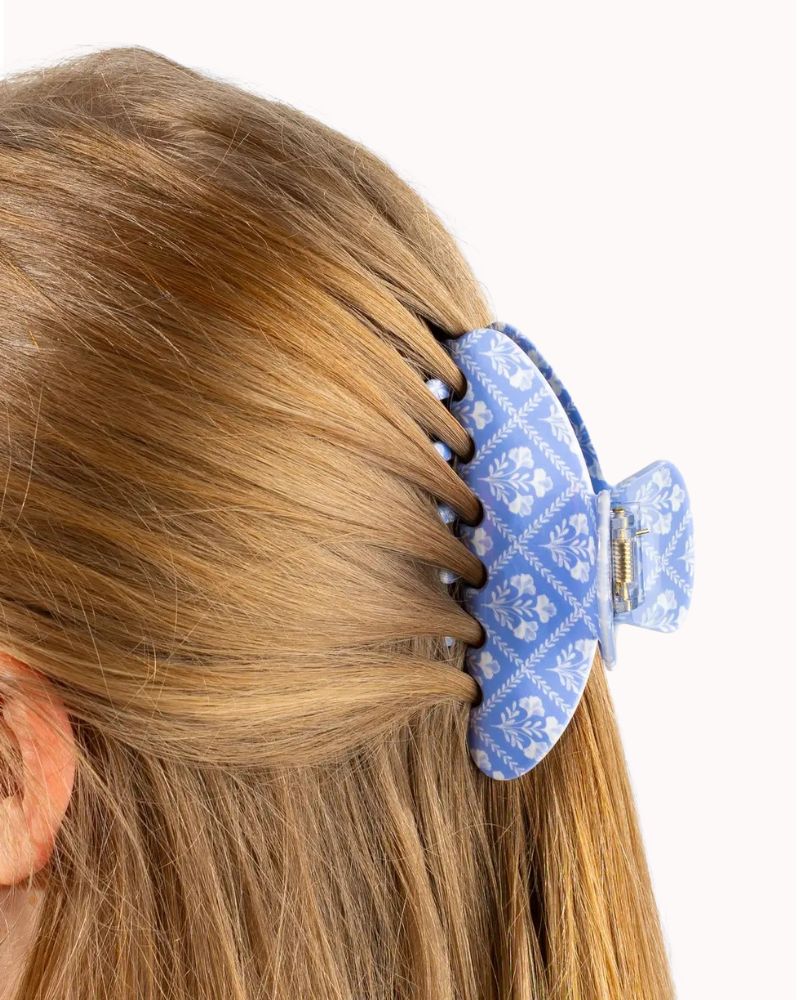 CLAW CLIP - BLUE TRELLIS
