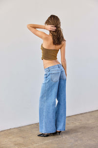 LOW RISE WIDE BAGGY DENIM