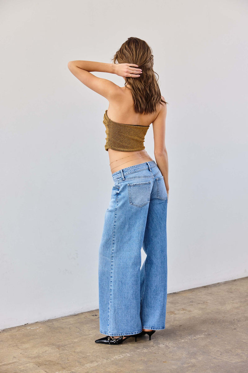 LOW RISE WIDE BAGGY DENIM