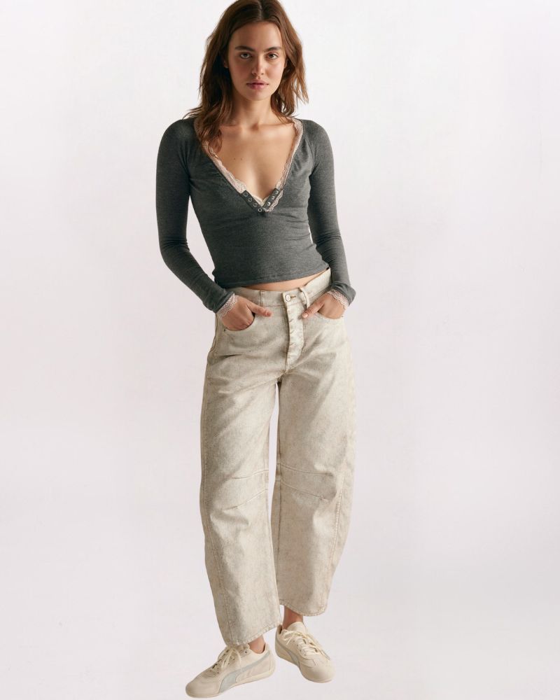 LITTLE BIT LAYERING TOP, H CHARCOAL