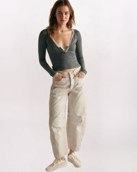 LITTLE BIT LAYERING TOP, H CHARCOAL