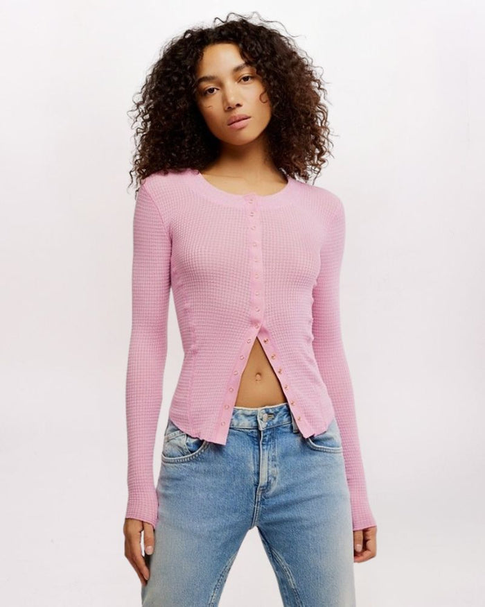 GOING PLACES CARDI, ORCHID SMOKE