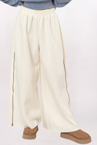 SIDE ZIP WIDE LEG SWTPANT