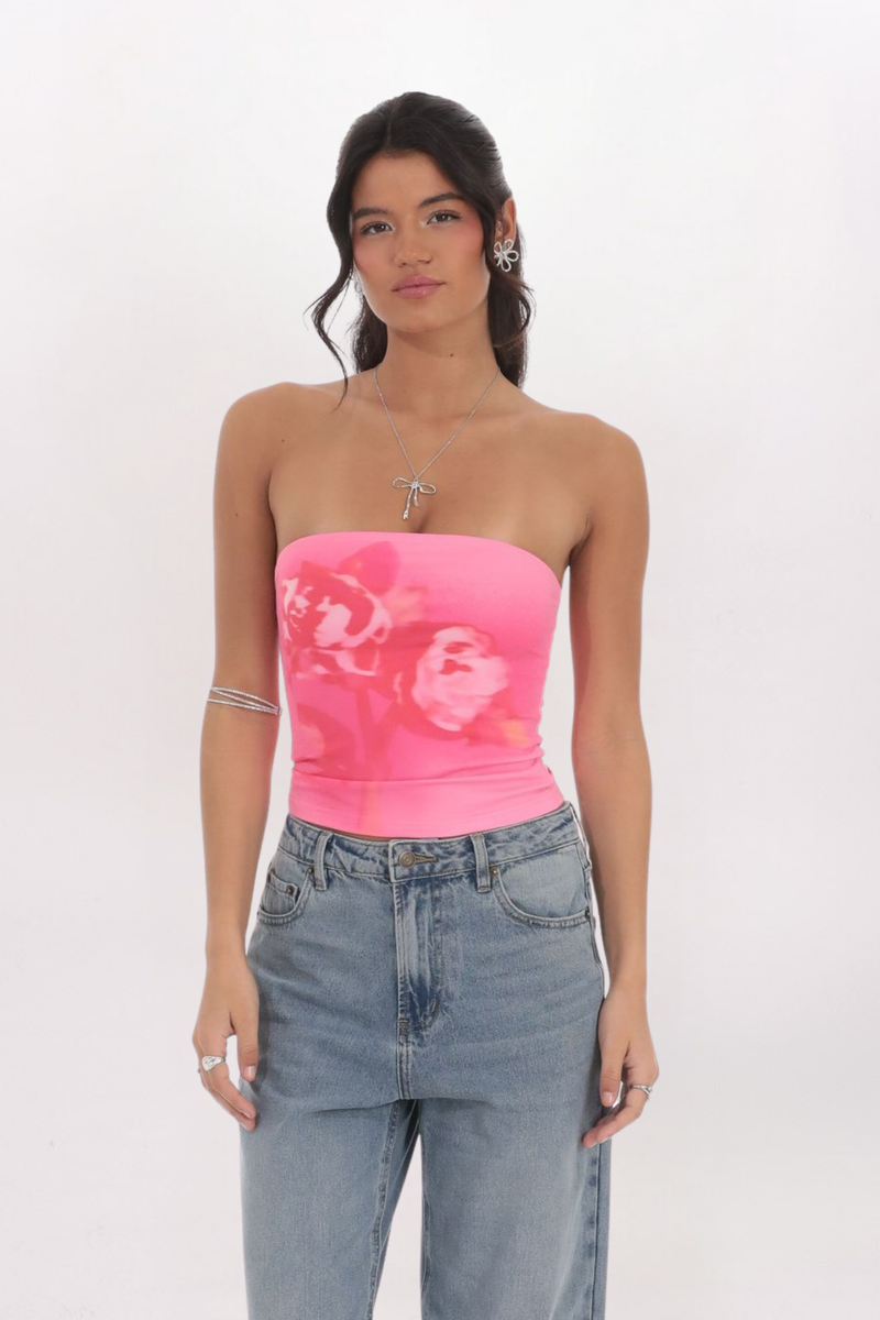 FLORAL TUBE TOP