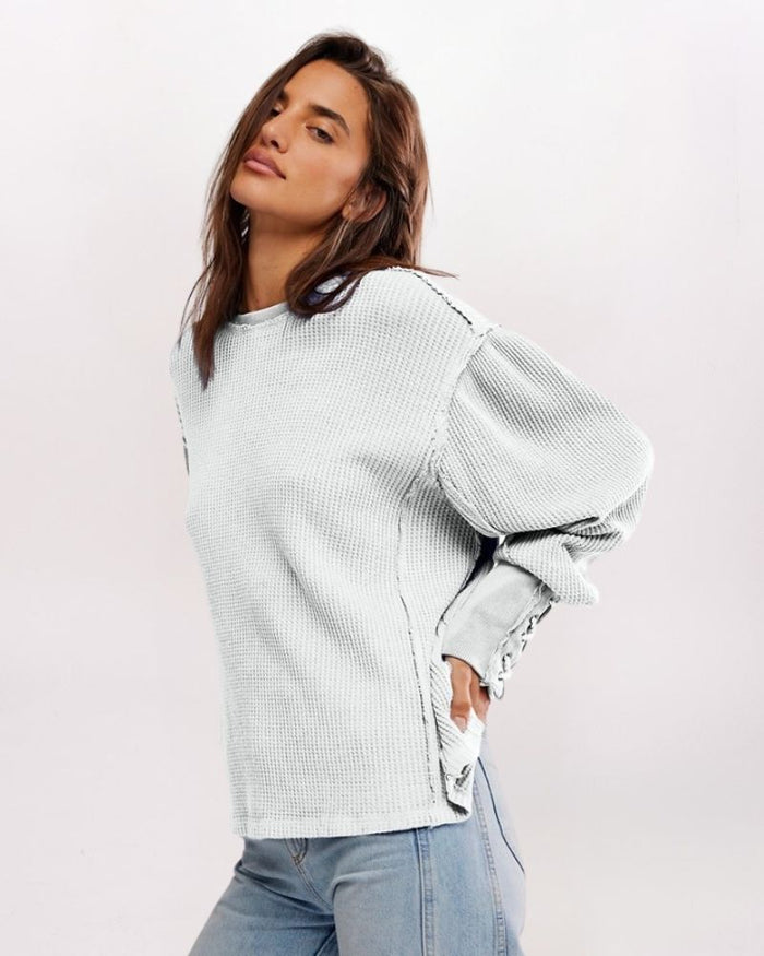 LAPIS CUFF SWEATSHIRT