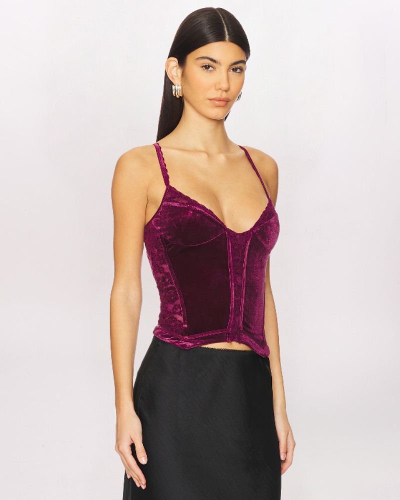 ABOUT LAST NIGHT CORSET TANK, WINE