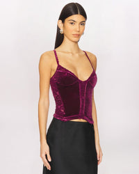 ABOUT LAST NIGHT CORSET TANK, WINE