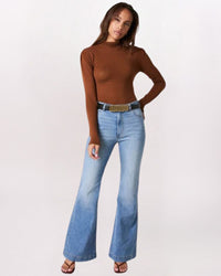 EAST COAST FLARE KATE DENIM, MID VINTAGE BLUE