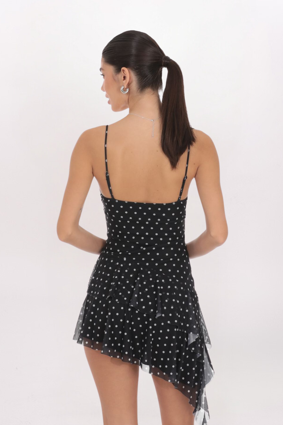 POLKA DOT TASSEL DRESS