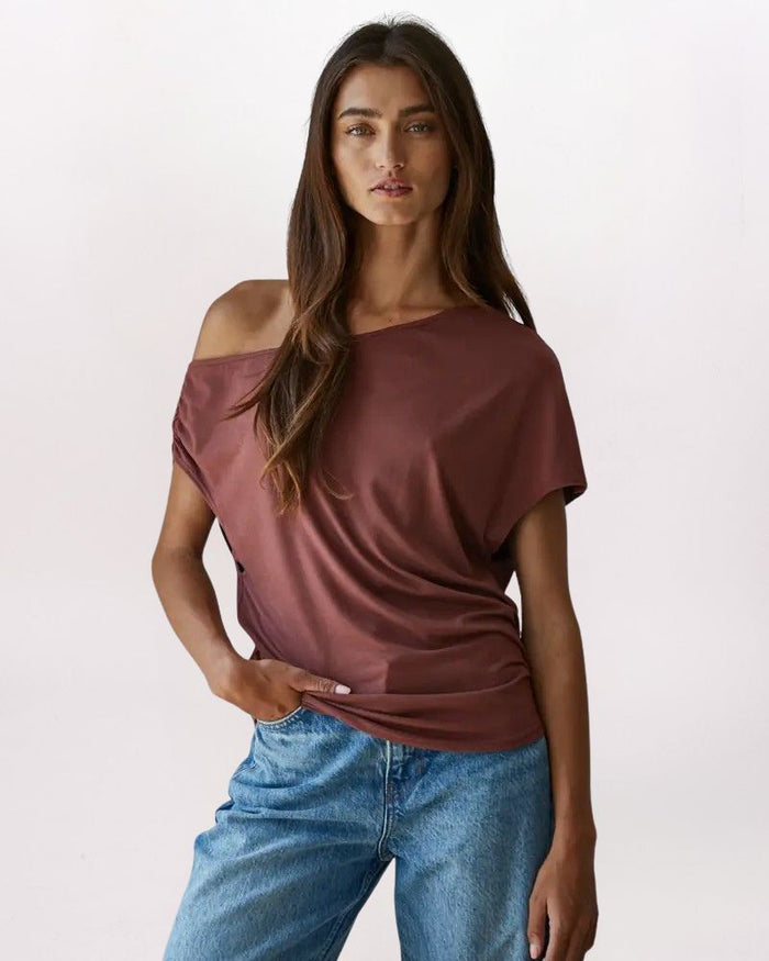 OFF SHOULDER SLOUCHY TOP