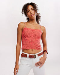 LOVE AND LACE CAMI, AGED CORAL