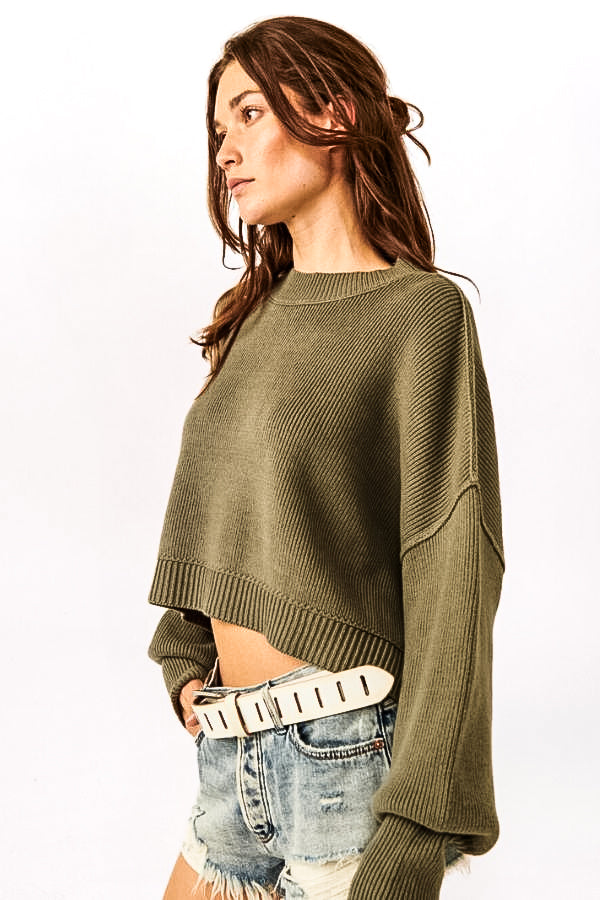 EASY STREET CROP SWEATER