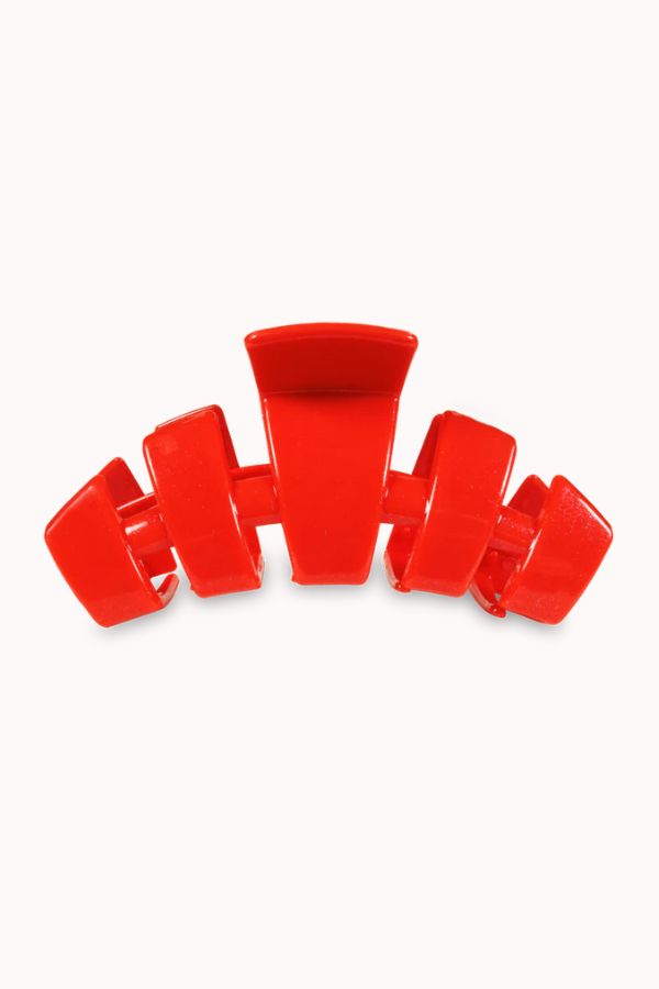 TELETIES - LARGE CLASSIC CLAW CLIP, RUDOLPH RED