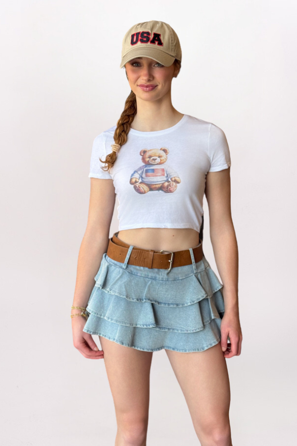 USA TEDDY BEAR BABY TEE