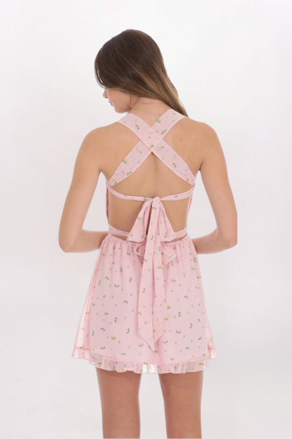 FLORAL STRAPPY BACK DRESS