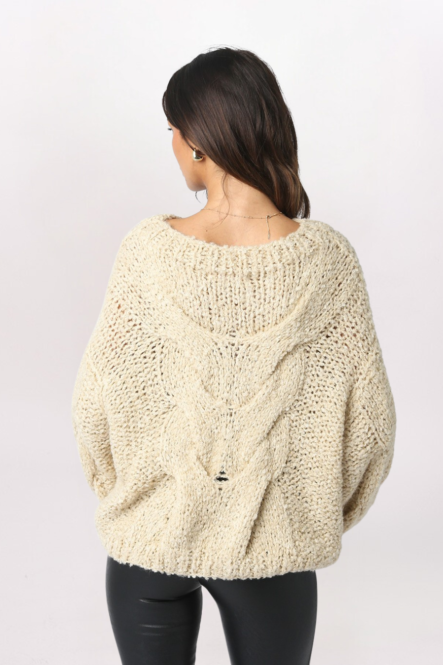 BRAIDED CHUNKY SWEATER