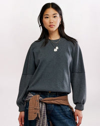 ALMA PULLOVER SWEATER, CHARCOAL H