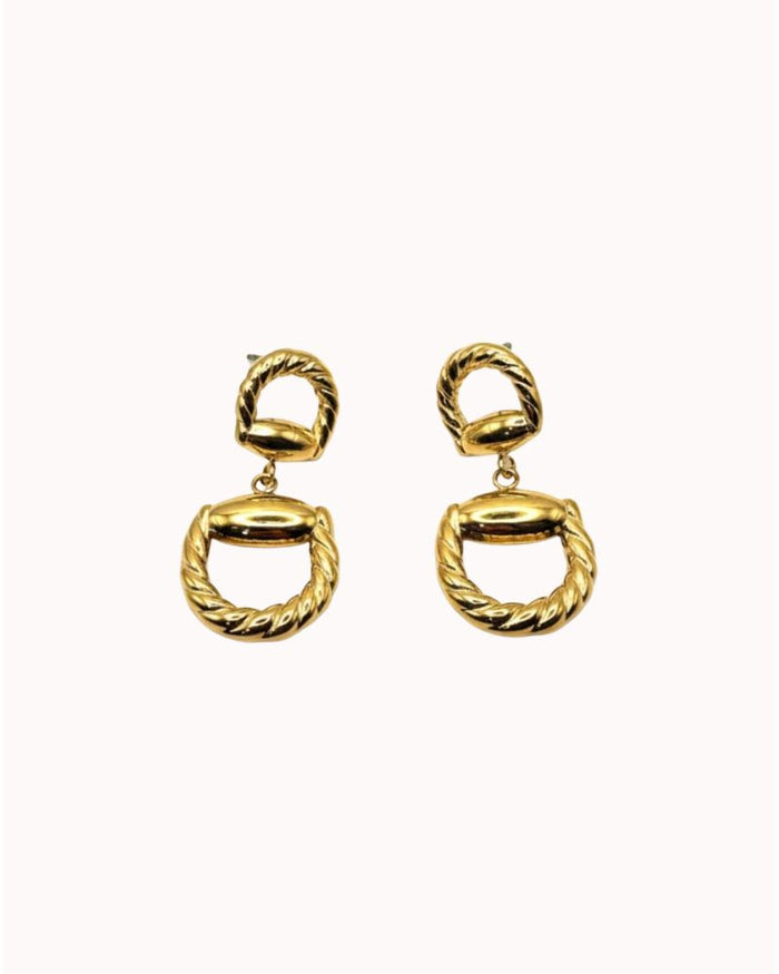 TWISTED HORSEBIT DROP EARRING