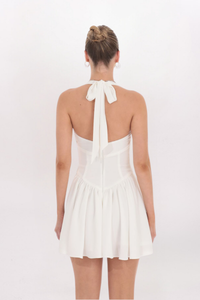 HALTER FLARE DRESS
