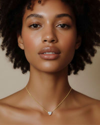 DAINTY CZ HEART NECKLACE