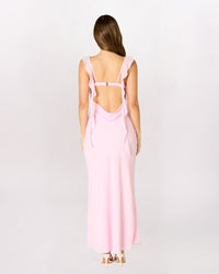 JELLYFISH TASSEL MAXI DRESS, BARELY PINK