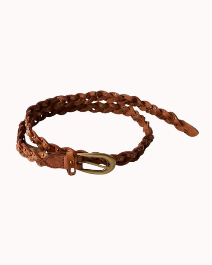 SOL STUD BELT, COGNAC