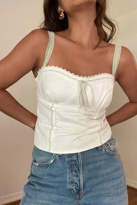 RIBBON DETAIL CORSET TOP