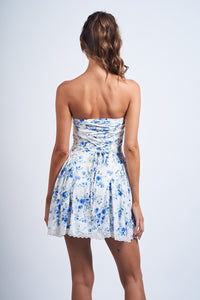FLORAL LACED BACK DRESS