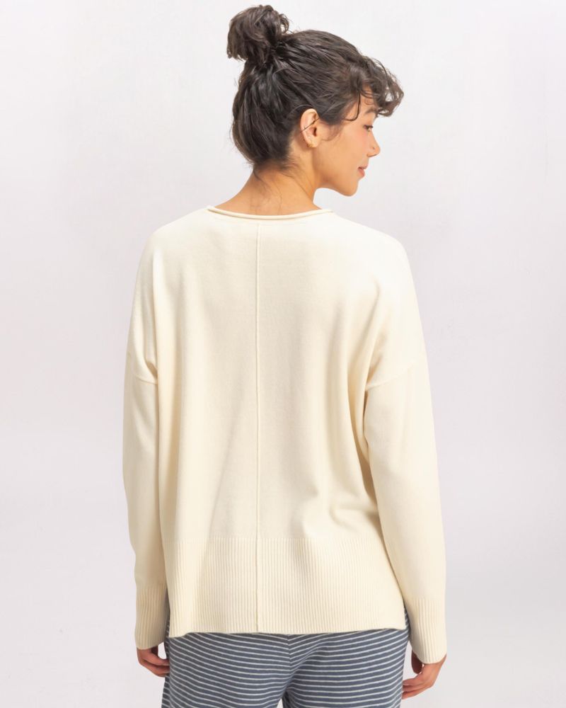 CENTER SEAM SWEATER, CREAM