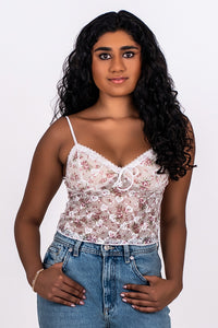 FLORAL LACE CAMI