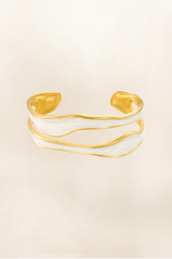 ORGANIC DOUBLE BAND ENAMEL CUFF