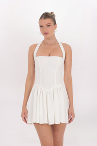HALTER FLARE DRESS