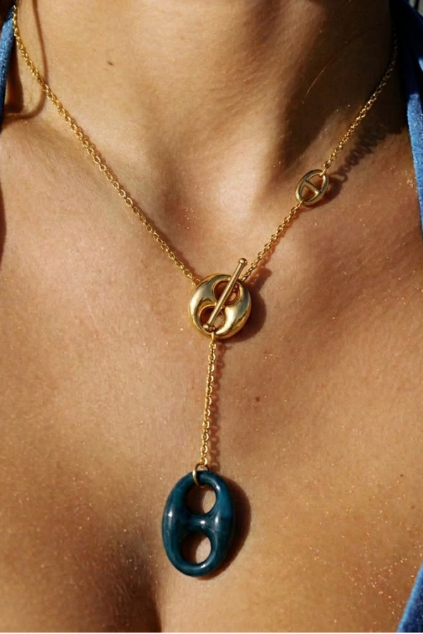 MARINER PENDANT LARIAT NECKLACE