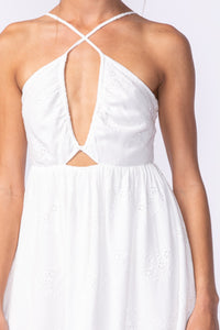EYELET MINI DRESS