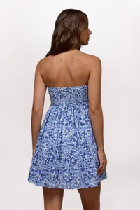 DITSY FLORAL STRAPLESS DRESS