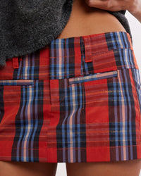MICRO PLAID SKIRT