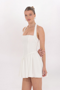 HALTER FLARE DRESS