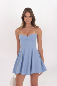 LACED BACK A-LINE DRESS