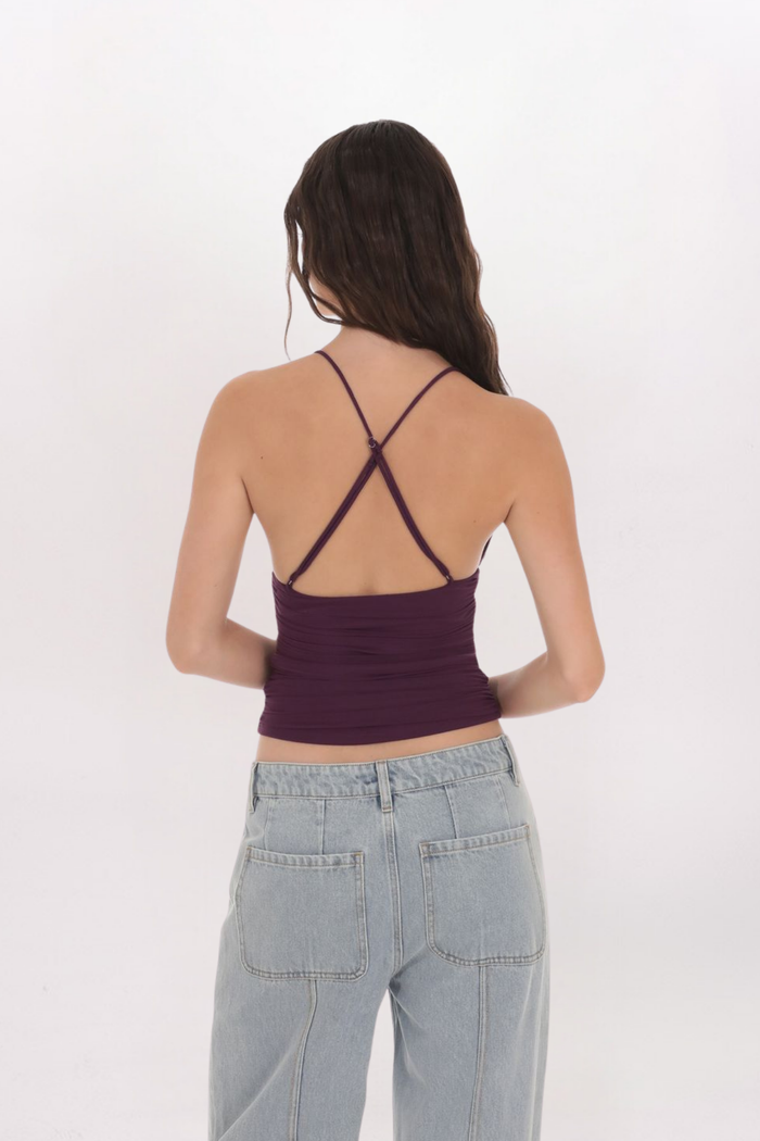 MESH CROSS BACK TOP