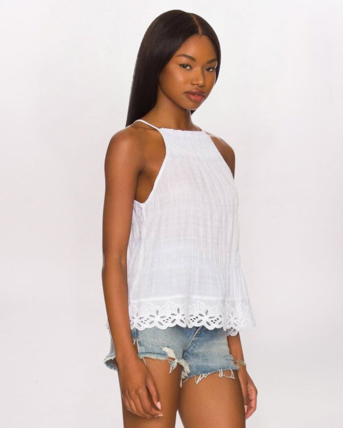 SL HIGH HOPES CRINKLE TOP, WHITE