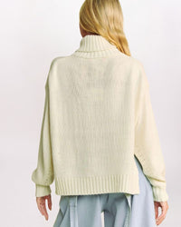 SPLIT SIDE TURTLENECK SWEATER