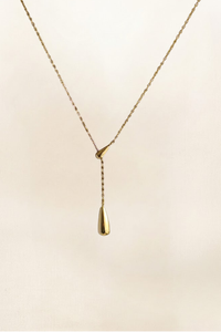 CLARKE TEARDROP LARIAT NECKLACE