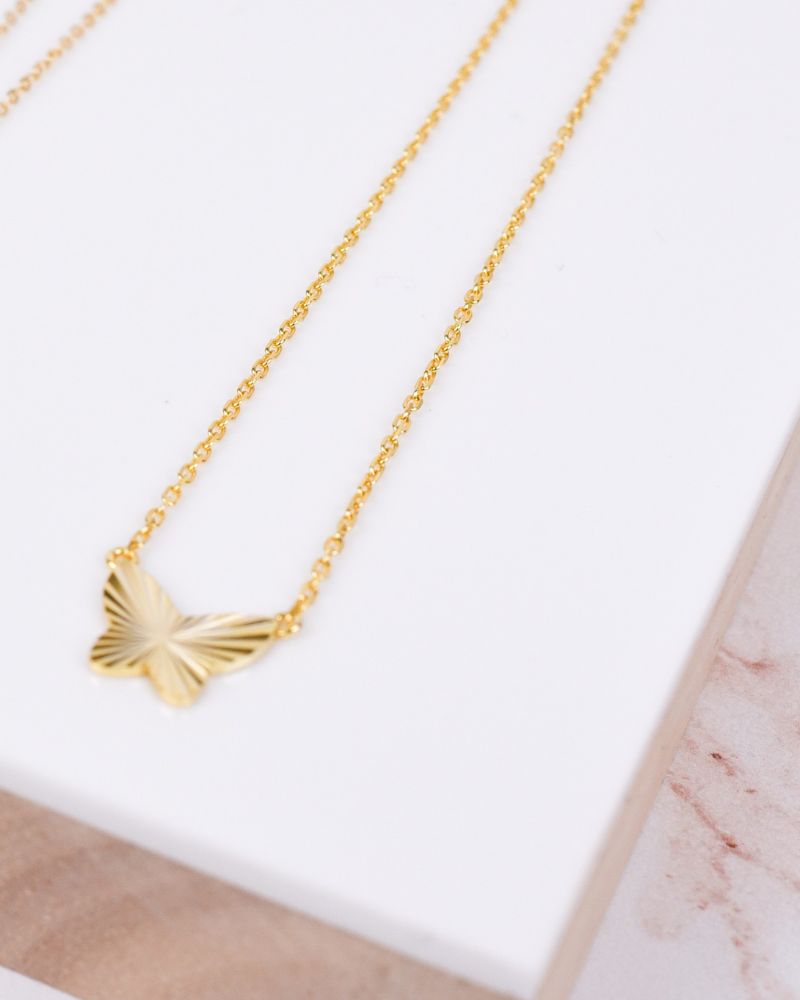 FLUTED BUTTERFLY NECKLACE