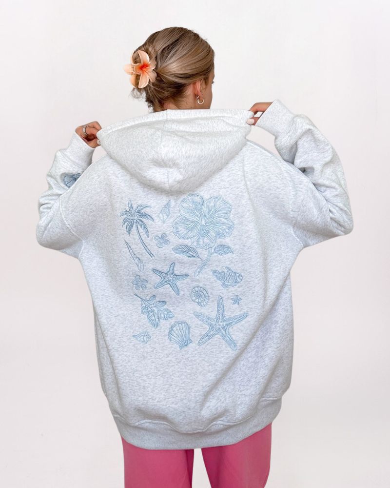 TROPICAL EMBROIDERED HOODIE