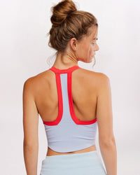 ALL CLEAR VNECK COLORBLOC TANK, SLT COMBO