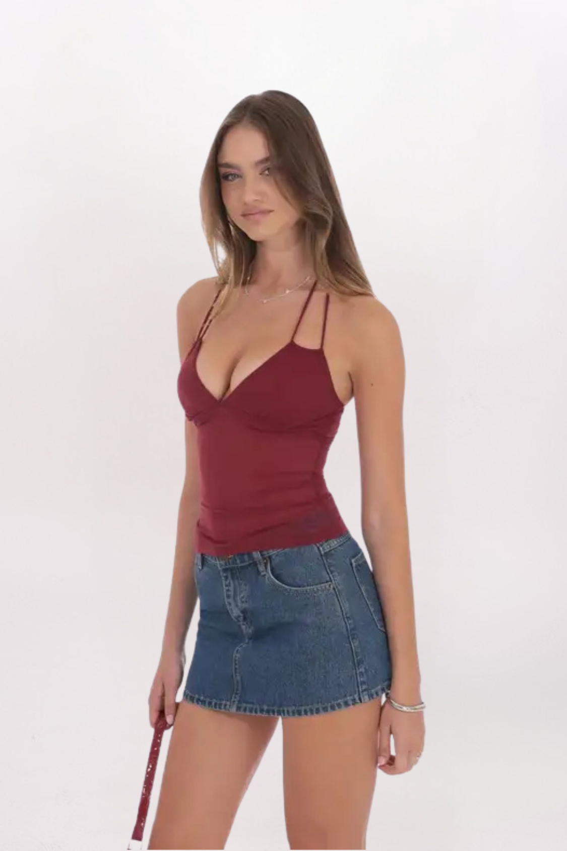 SHEER BODY HALTER TOP